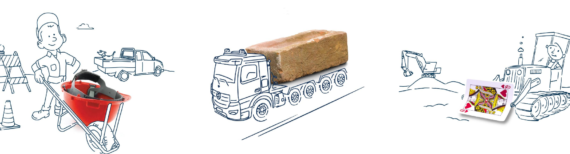 Cartoon of a construction worksite.